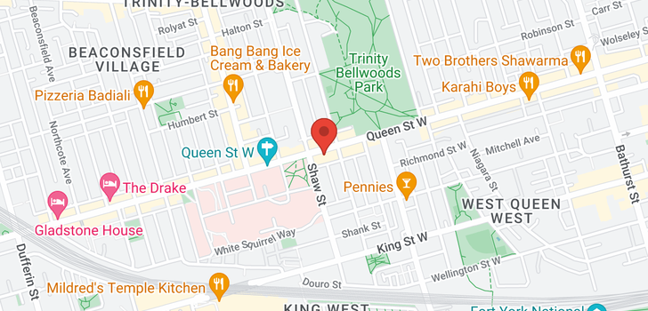 map of #312 -993 QUEEN ST W
